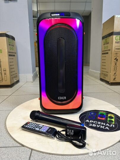 Блютуз колонка + караоке 350W колонка Eden