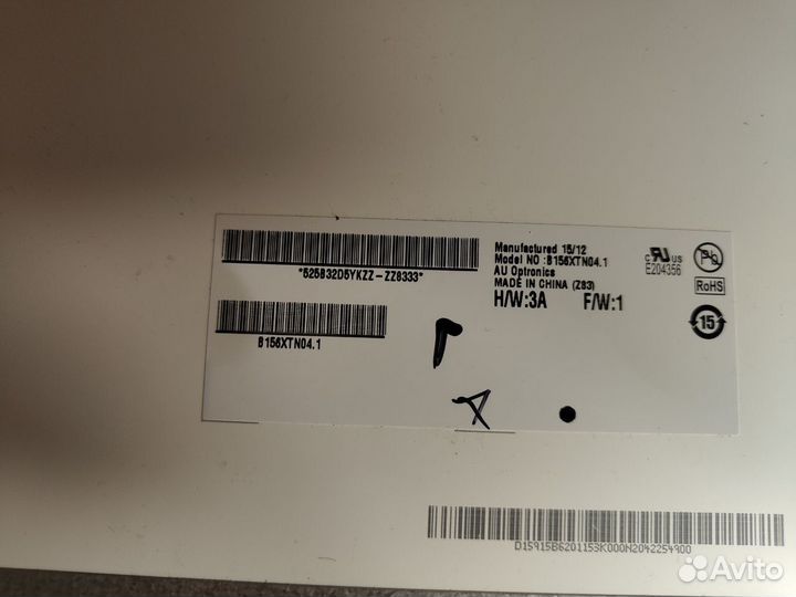 Матрица B156XTN04.1 15.6 1366/768 30 Pin