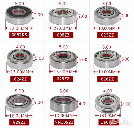 Подшипник 624ZZ P5 ZV3 радиальный (4*13*5 мм)