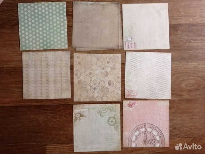 Бумага для скрапбукинга, листы, новогодние темы