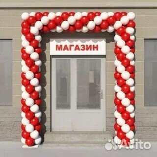 Оформление магазина шариками