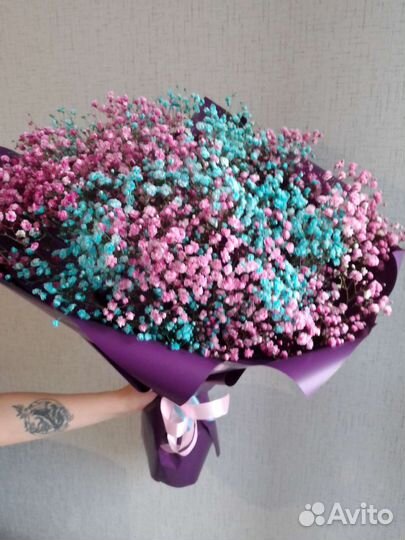 Букет цветов из гипсофилы