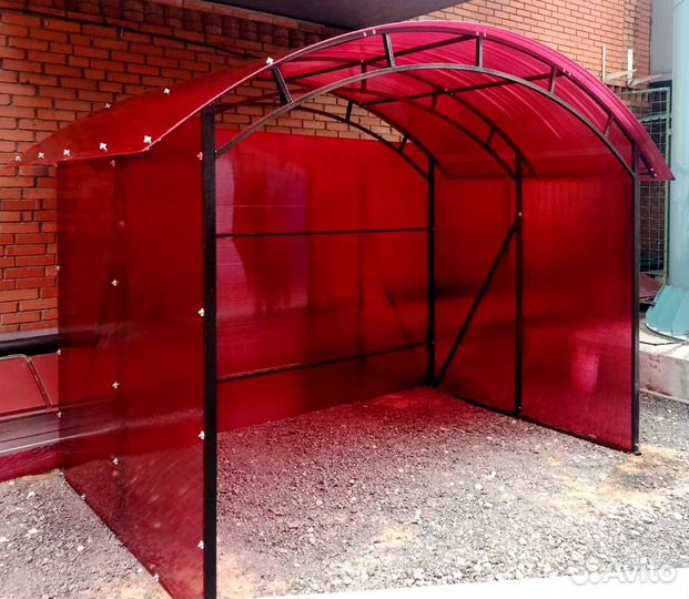 Навес курилка Комфорт 3,6 х 2,1м