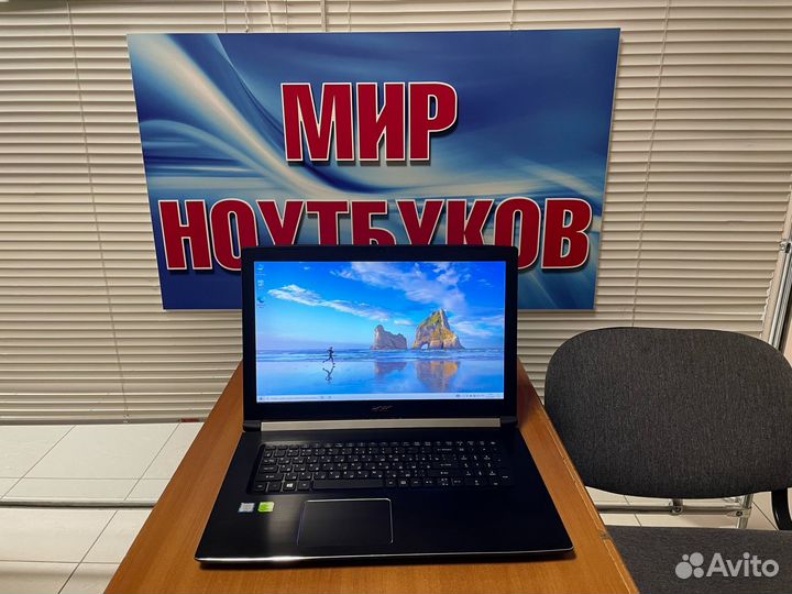Ноутбук игровой 17 дюймов / Acer / 12gb / ssd