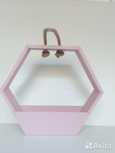 Кашпо деревянное многогранник