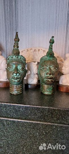 Статуэтки маски африка бронза Бенин