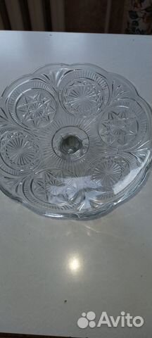 Хрустальня ваза для фруктов или торта