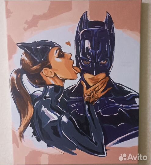Картина Бэтмен и женщина кошка