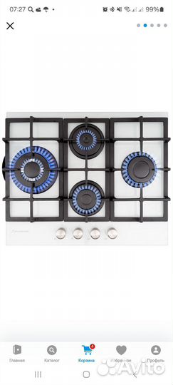 Газовая варочная панель 4 конфорки новая