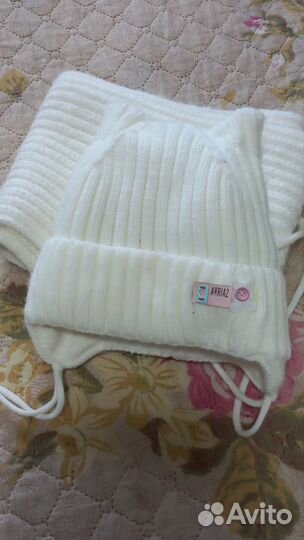 Комплект шапка и шарф зима