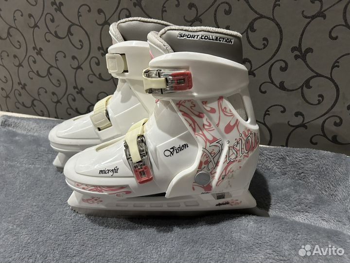 Коньки для девочки раздвижные 34 37