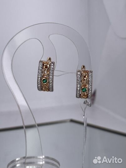 Золотые серьги 7.55 гр