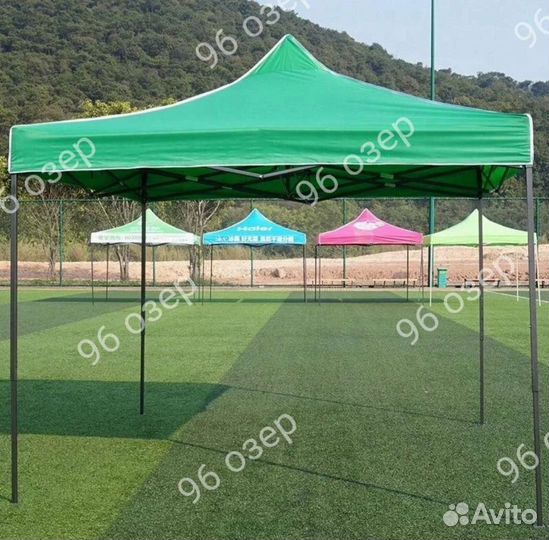 Беседка шатер палатка 3 на 3 зелёная крыша