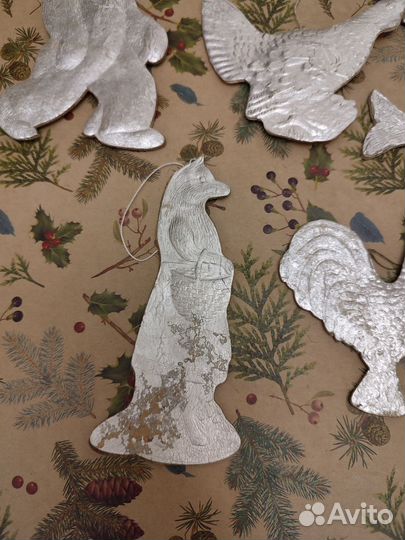 Елочные игрушки СССР картонаж