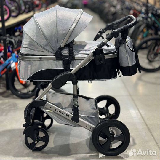 Коляска 2в1 трансформер Новинка (серый)