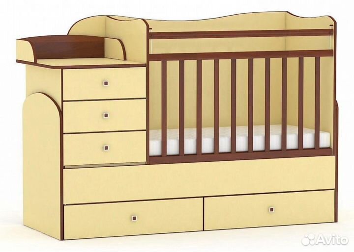 Детская кровать трансформер с комодом Фея 1400