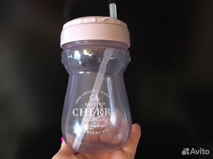 Поильник детский с трубочкой Happy Baby