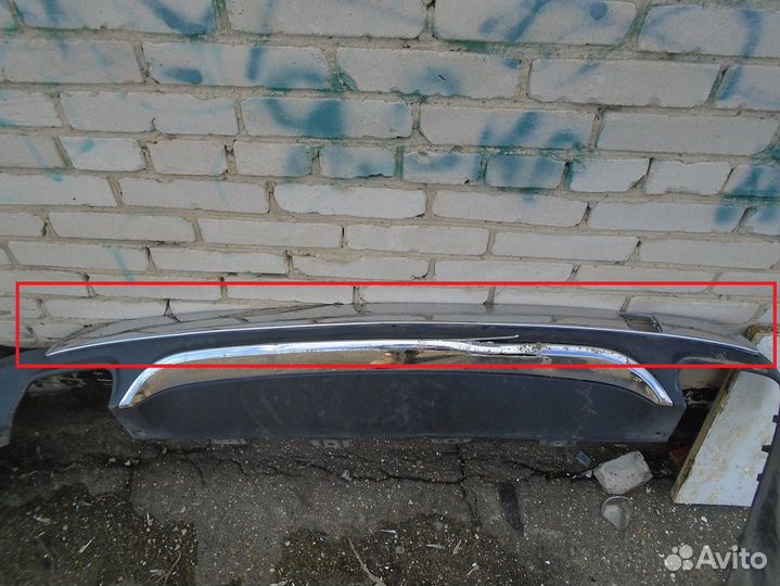 Mercedes GL 166 средн хром молдинг заднего бампер