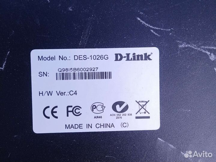 Коммутатор 24 портовый DES -1026g