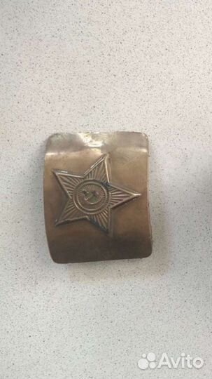 Бляха латунная солдатская СССР
