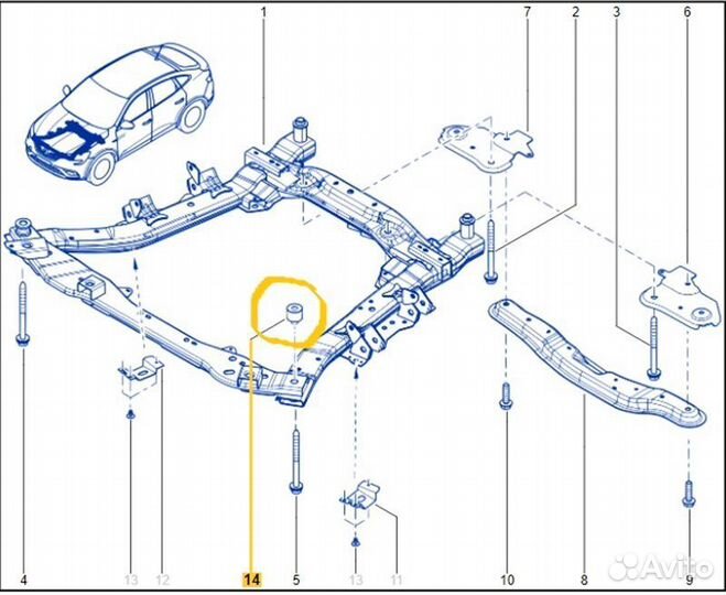 Втулка Renault Arkana jс H4ME440P025388 2022