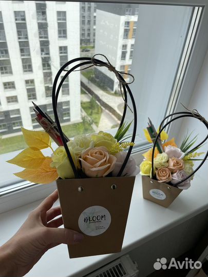 Букет цветы из мыла на 1 сентября