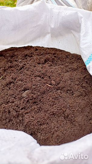 Верховой, кислый торф в мешках