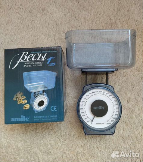 Весы кухонные, механические, до 1кг, новые