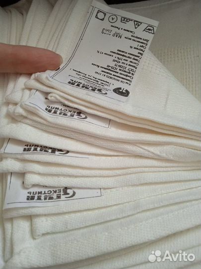 Салфетки жаккардовые белые 45*45 новые