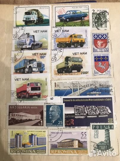 Коллекция марок 400шт