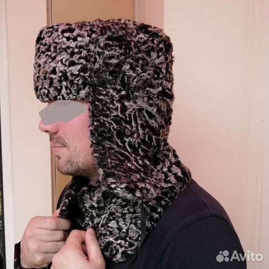 Каракуль ушанка воротник