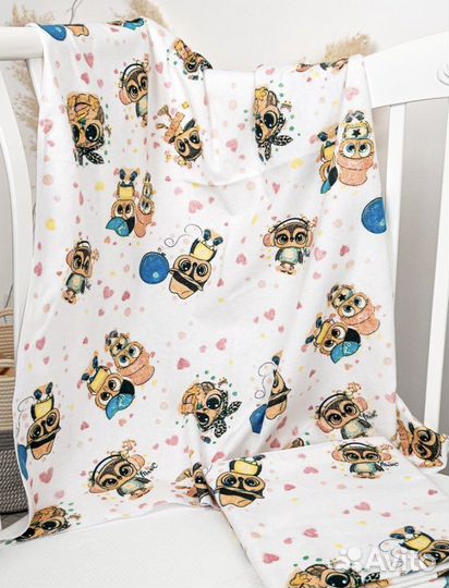 Пеленка фланелевая 90х120 см. 3 шт. Новый комплект