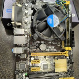 Мать Asus LGA1150+проц Celeron G1840+8гб озу+кулер