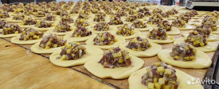 Треугольники замороженные, с рубленным мясом