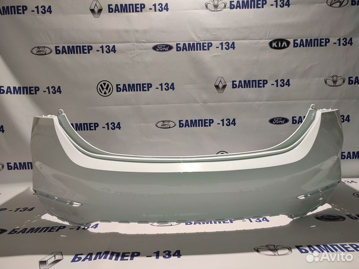 Задний бампер hyundai solaris Белый PGU