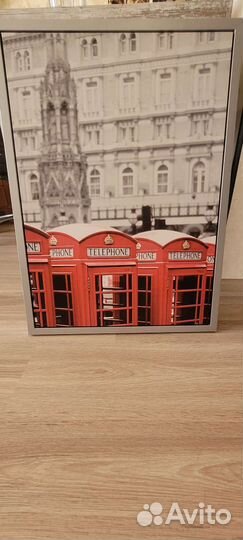 Картины в раме Икеа Вильсгульт Лондон, Париж 2шт