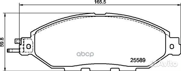 Колодки тормозные дисковые перед NP2068 NIS