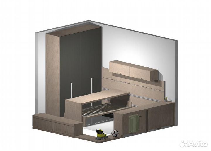 Мебель zalf Италия в комнату подростка-студента