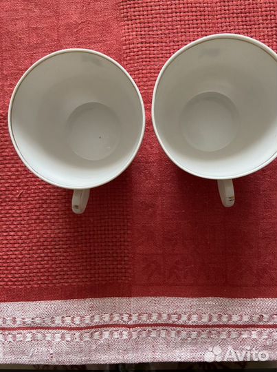 Чашки Чудово Красный Фарфорист 57 год