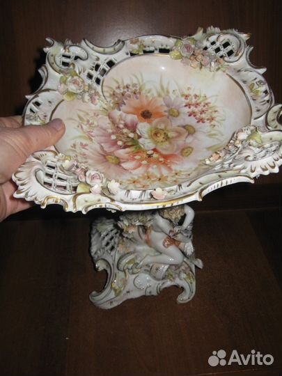 Фарфоровая ваза. Германия. Плауэ 19 век