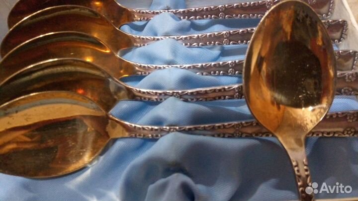 Подарочный набор ложек мельхиор СССР