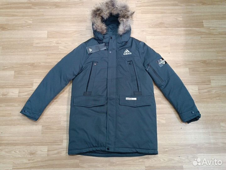 Парка куртка зимняя Adidas grey