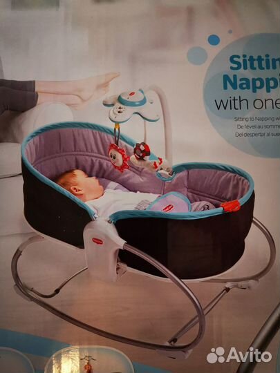 Кресло-шезлонг, качалка-баунсер 3 в 1