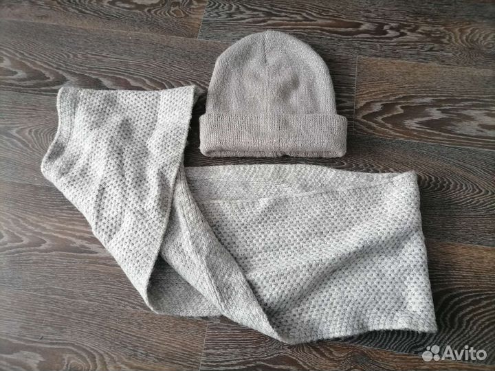 Шапка и снуд зима, женский набор