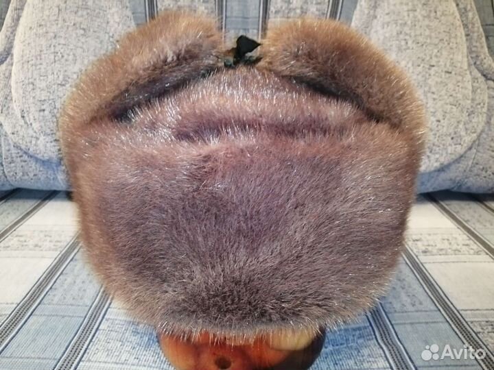 Норковая шапка мужская ушанка