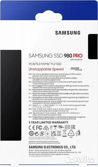 Ssd Samsung 980 PRO 1TB with Heatsink MZ-V8P1T0CW