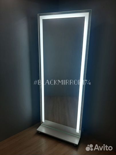 Шикарное Зеркало с LED ростовое с колёсиками