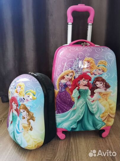 Чемодан детский Принцессы Диснея с рюкзаком