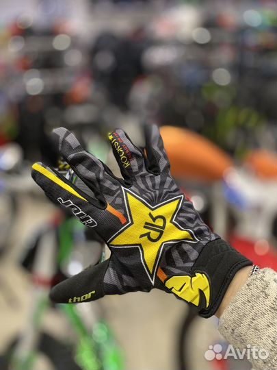Кроссовые перчатки thor T01/Rockstar