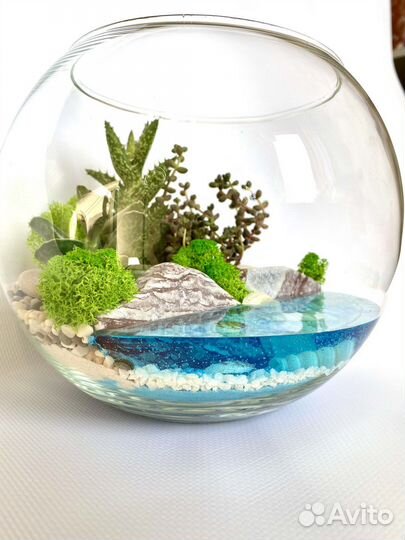 Флорариум с имитацией водоема